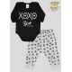 CONJ. BODY SUED. M/L EST. XOXO + CALCA SUED. C/PUNHO EST. XOXO (A)