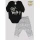 CONJ. BODY SUED. M/L EST. OH YEAH + CALCA SUED. C/PUNHO EST. FORMAS (N)