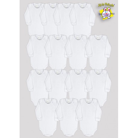 BODY M/L LISO BRANCO (15 PCS)