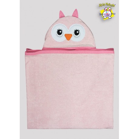 TOALHA C/ CAPUZ BORD. CORUJA (A)