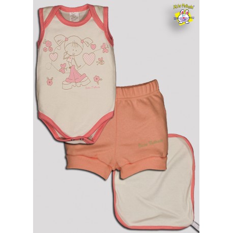 CONJ. BODY CR/COL REGATA EST. + SHORTS SUED. EST + PANO DE BOCA (A)