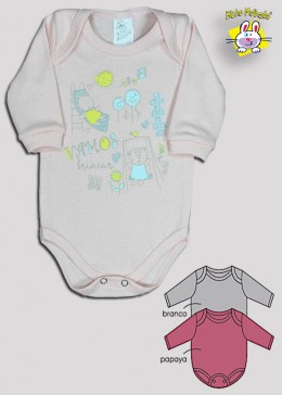 BODY M/L PRONTA ENTREGA EST. MENINA CLARO - KIT 3 P?S