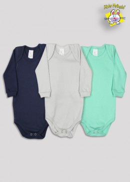 BODY M/L PRONTA ENTREGA MENINO LISO 