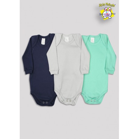 BODY M/L PRONTA ENTREGA MENINO LISO 