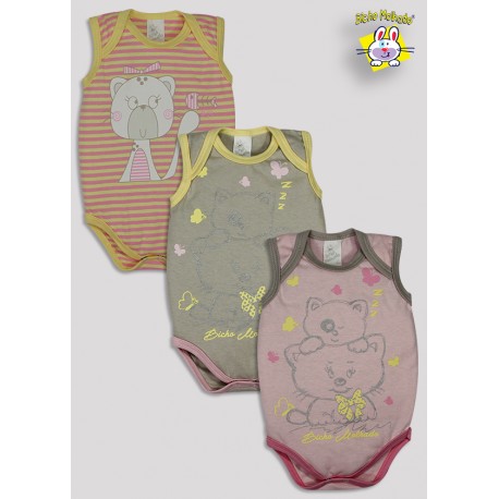 BODY REGATA 2 M.MALHA EST. GATOS + 1 F.TINTO/M.MALHA EST. URSA (A)