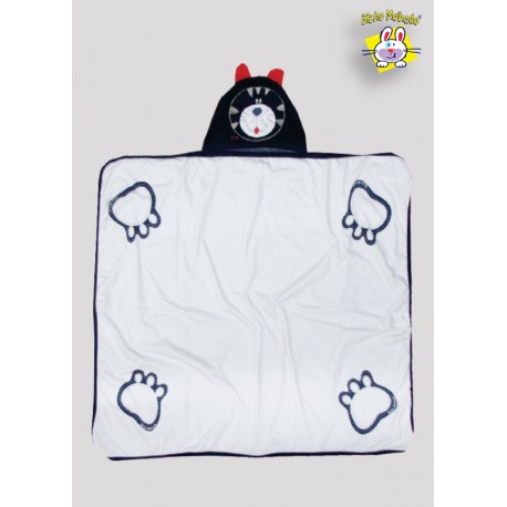 TOALHA C/ CAPUZ EST. + BORD. TIGRE (O)