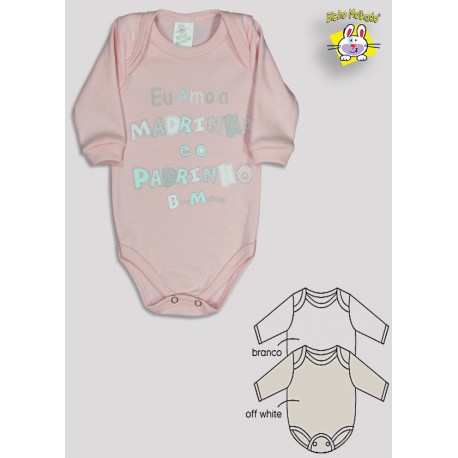 BODY M/L PRONTA ENTREGA EST. AMO PADRINHO E A MADRINHA (A)