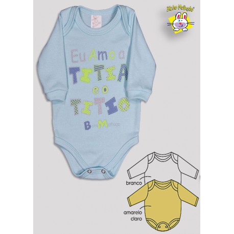 BODY M/L PRONTA ENTREGA EST. AMO TITIO E TITIA (O)