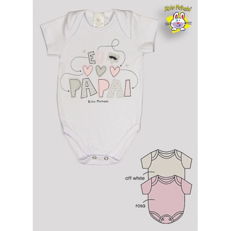 BODY M/C PRONTA ENTREGA EST. EU AMO O PAPAI (A)