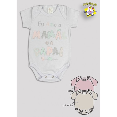 BODY M/C PRONTA ENTREGA EST. AMO MAMAE E PAPAI (A)