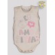 BODY REGATA PRONTA ENTREGA EST. AMO A TITIA (A) - KIT 3 PÇS