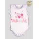 BODY REGATA PRONTA ENTREGA EST. AMO A MAMAE (A) - KIT 3 PÇS