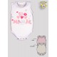 BODY REGATA PRONTA ENTREGA EST. AMO A MAMAE (A) - KIT 3 PÇS