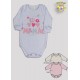 BODY M/L PRONTA ENTREGA EST. EU AMO A MAMAE (A) - KIT 3 PÇS
