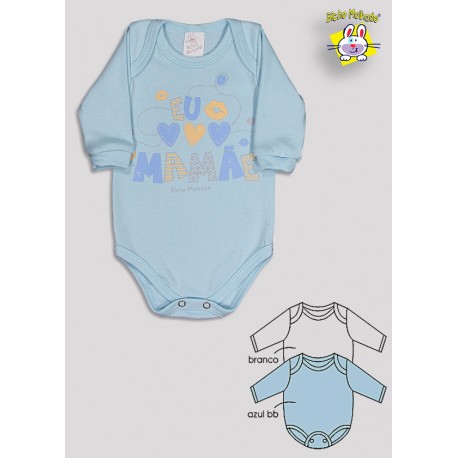 BODY M/L PRONTA ENTREGA EST. EU AMO A MAMAE (O) - KIT 3 PÇS