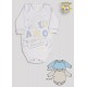 BODY M/L PRONTA ENTREGA EST. EU AMO PADRINHO (O) - KIT 3 PÇS