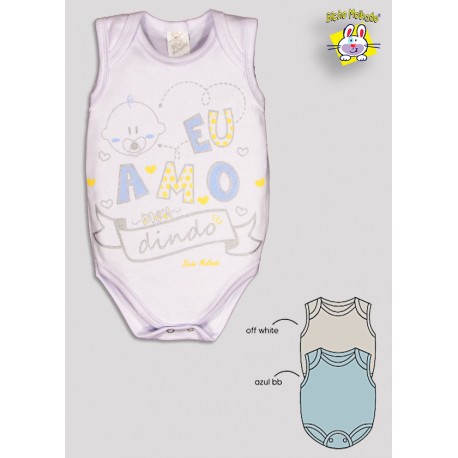 BODY REGATA PRONTA ENTREGA EST. AMO O DINDO (O) - KIT 3 PÇS