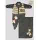 KIT MACACAO PL. C/ CASACO SOBREPOSTO BORD. GIRAFFE + MANTA PL. BORD. GIRAFFE (O)