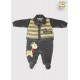 KIT MACACAO PL. C/ CASACO SOBREPOSTO BORD. GIRAFFE + MANTA PL. BORD. GIRAFFE (O)