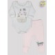 CONJ. BODY SUED. M/L BORD. GIRAFFE + CALCA SUED. PE REVERSIVEL BORD. GIRAFFE (A)
