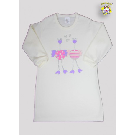 CAMISOLA SUED. M/L EST. DOIS AVESTRUZ 1 AO 8 (A)