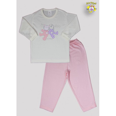 CONJ PIJAMA BLUSA M.MALHA M/L EST. BONS SONHOS + CALCA LISA 1 AO 8 (A)