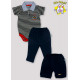 CONJ 1 BODY M/C POLO BORD.GOLF+ 1 SHORTS BORD.+ 1 CALCA BORD.(O)