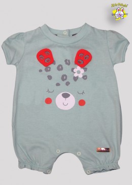 MACACAO CURTO M/C AB. BORD/EST. ONCA E ETQ. PLASTICA (A)