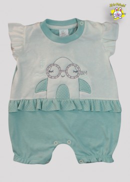 MACACAO CURTO M/C AB. BORDADO BALEIA C/BABADO (A)