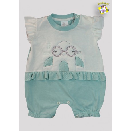 MACACAO CURTO M/C AB. BORDADO BALEIA C/BABADO (A)