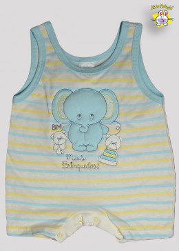 MACACAO REGATA MEIA MALHA EST/BORD. MEUS BRINQUEDOS (O)