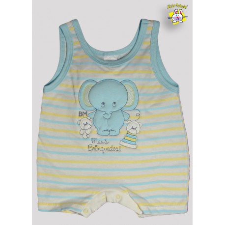 MACACAO REGATA MEIA MALHA EST/BORD. MEUS BRINQUEDOS (O)