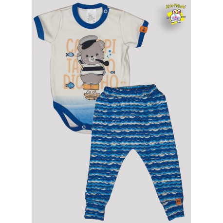 CONJ BODY SUED. M/C AB. BORDADO CAPITAO + CALCA EST. CORR PE REVERSIVEL (O)