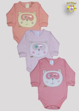 BODY SUEDINE M/L AB. BORDADO GATA (A)