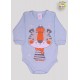 BODY SUEDINE M/L AB. ESTAMPADO TIGRE C/POMPOM E ETQ. TERMO (O)