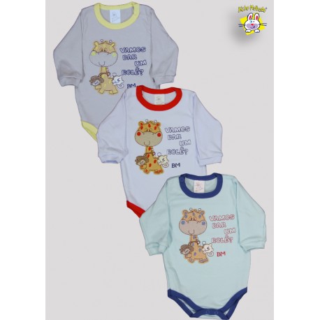 BODY SUEDINE M/L AB. BORD. GIRAFA (O)