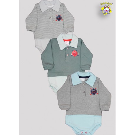 BODY SUEDINE POLO M/L BORD. GOLF (O)