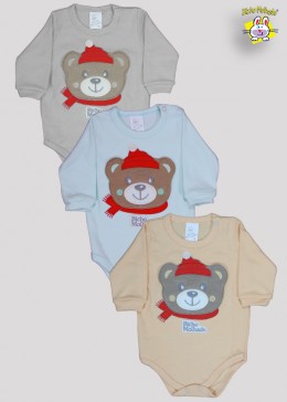 BODY SUED. M/L AB. BORDADO URSO (O)