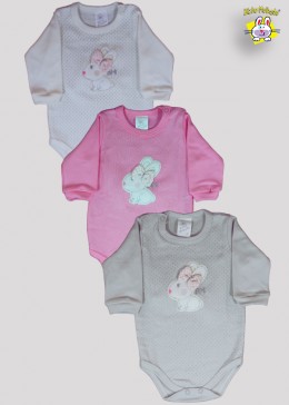 BODY SUEDINE M/L AB. EST/BORD. COELHA C/LACO (A)