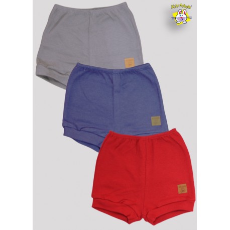 SHORTS PRONTA ENTREGA C/ ETIQ TERMO COELHO (O) - KIT 3 PÇS