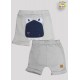 SHORTS SUEDINE C/PUNHO BORD. DINOSSAURO C/ETQ. TERMO (O)