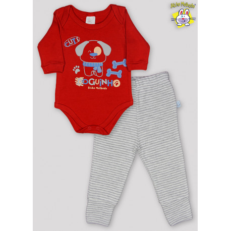 CONJ. BODY SUED. M/L EST. CUTE + CALCA FT. PE REVERSIVEL LISA (O)