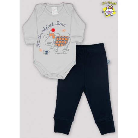 CONJ. BODY SUED. M/L EST. BREAKFAST + CALCA SUED. PE REVERSIVEL LISA (O)