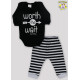 CONJ. BODY SUED. M/L EST. WORTH THE WAIT + CALCA SUED. C/PUNHO EST. LISTRAS (N)
