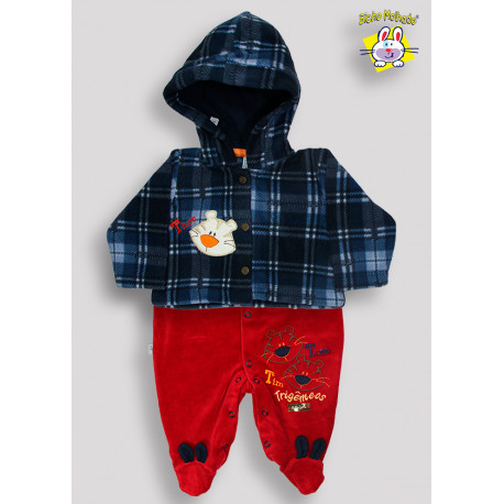 MACACAO.PL BORD.TIGRES + CASACO DE SOFT C/ CAPUZ BORD.(O)