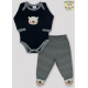 CONJ BODY SUED. M/L BORD. + CALCA LISTRINHAS C/SOLA BORD. URSO (O)